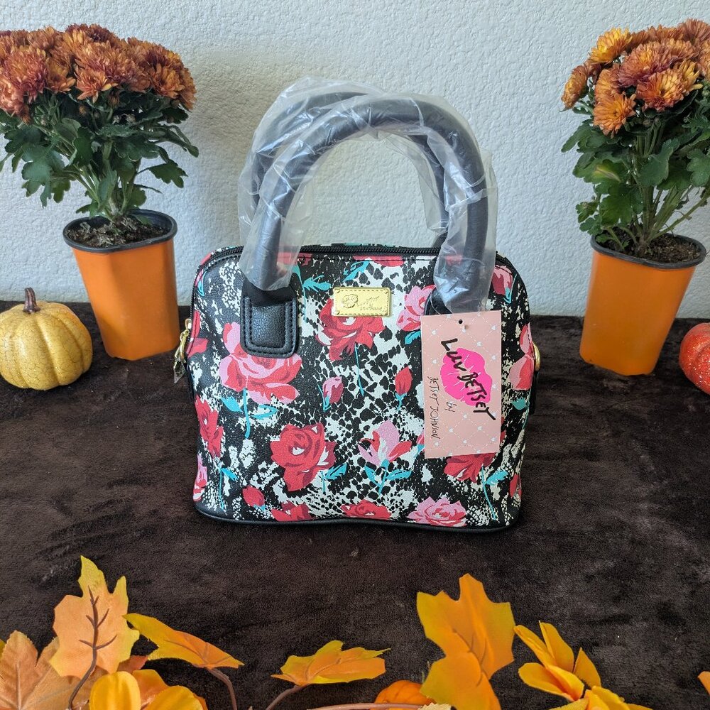 Luv Betsy Red Floral LBDARCIE Satchel by Betsy Johnson - NWT